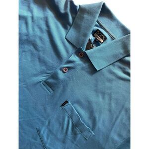 Parx Tempest Collection NWT Men's Short Sleeve Pique‎ Polo 2 Ply Cotton Large